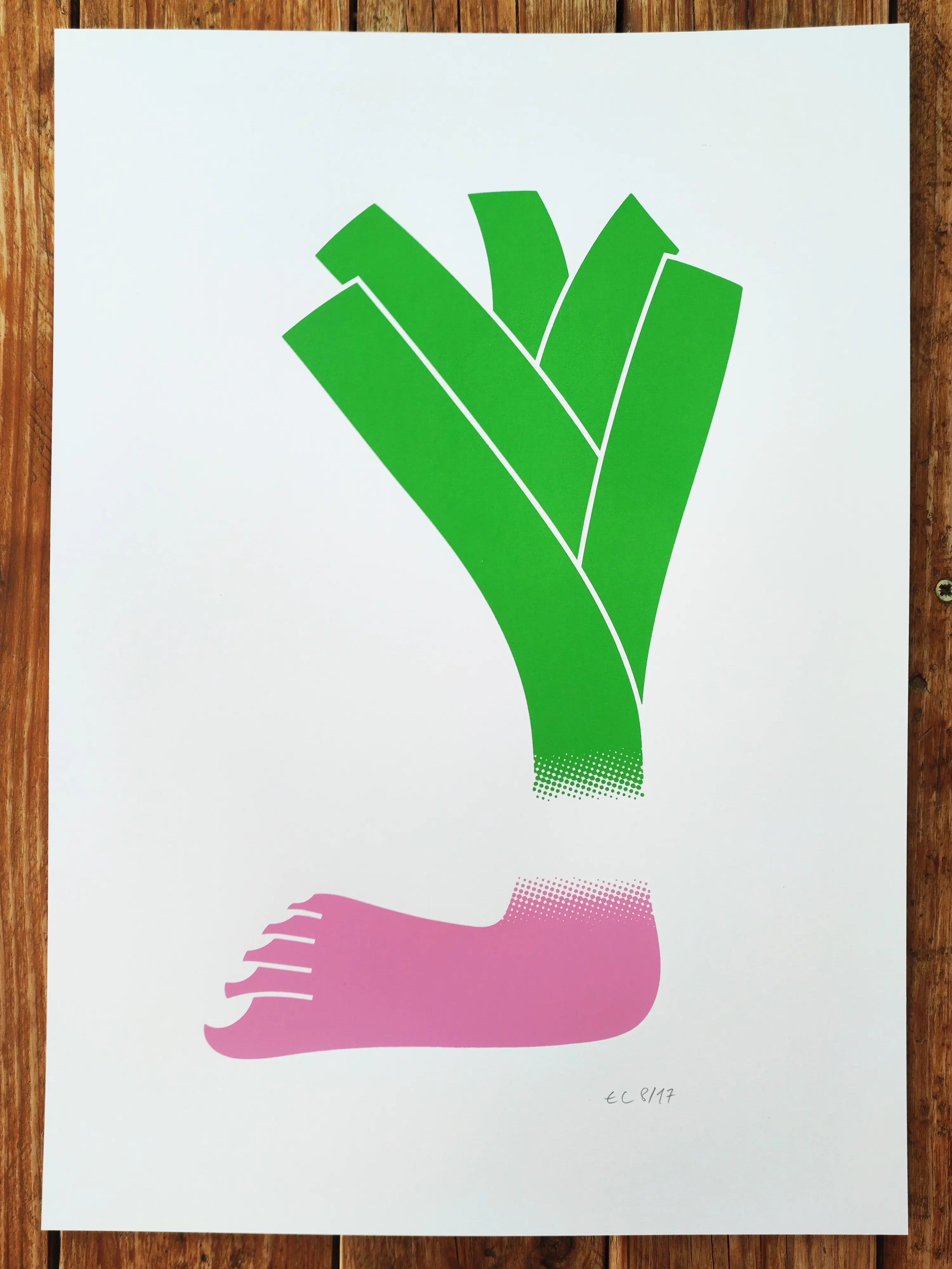 Pied Poireau - Sérigraphie le manoir aux histoires