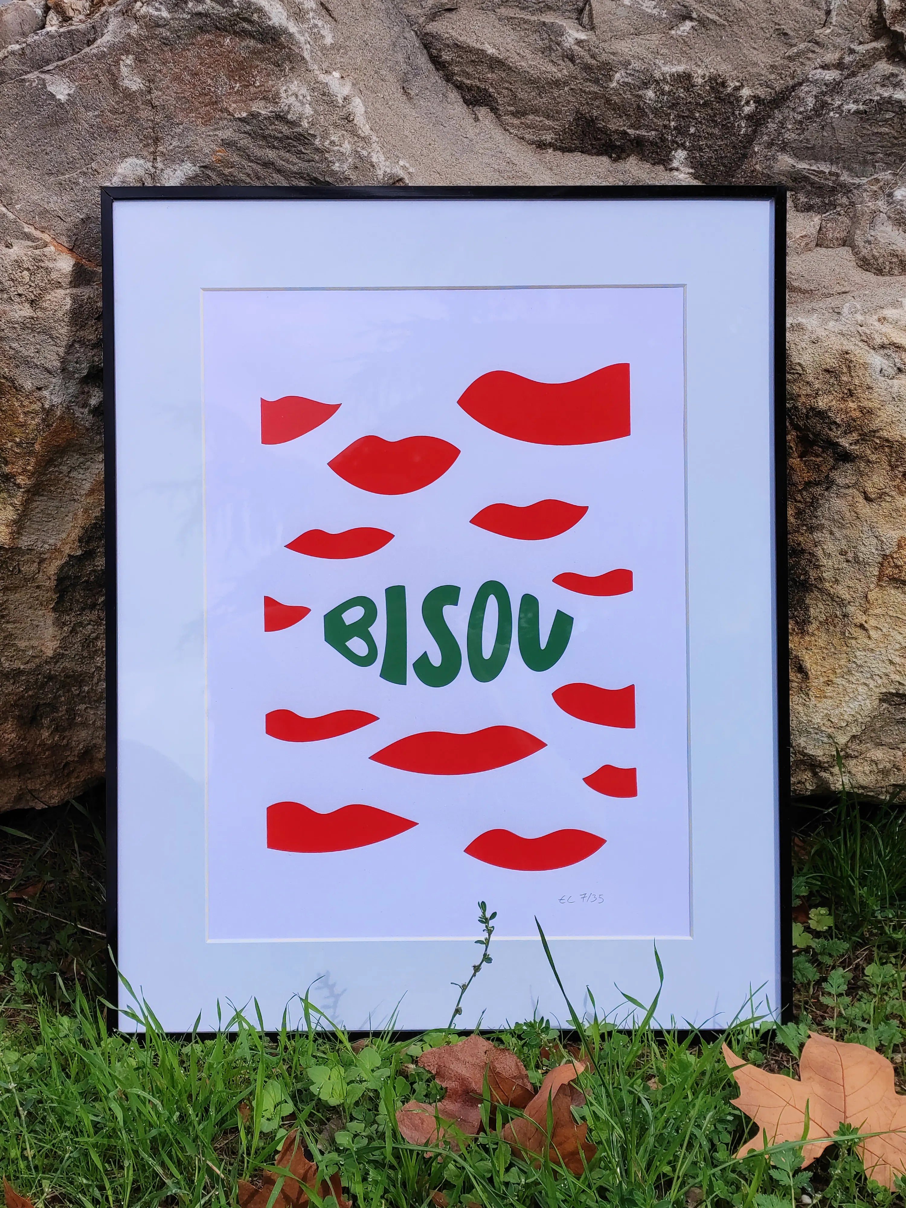 Bisou - Sérigraphie le manoir aux histoires