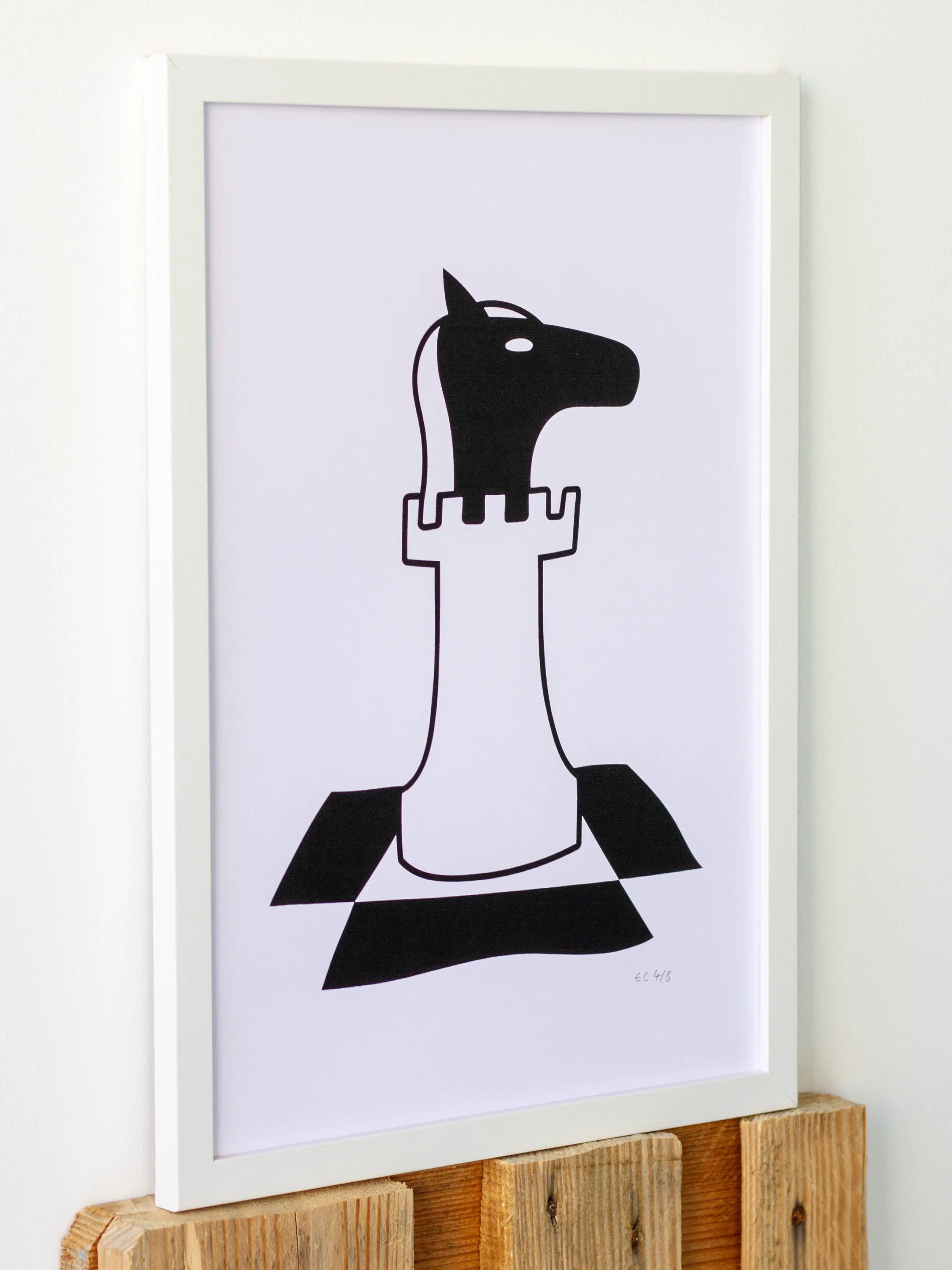 Échecs - Sérigraphie le manoir aux histoires