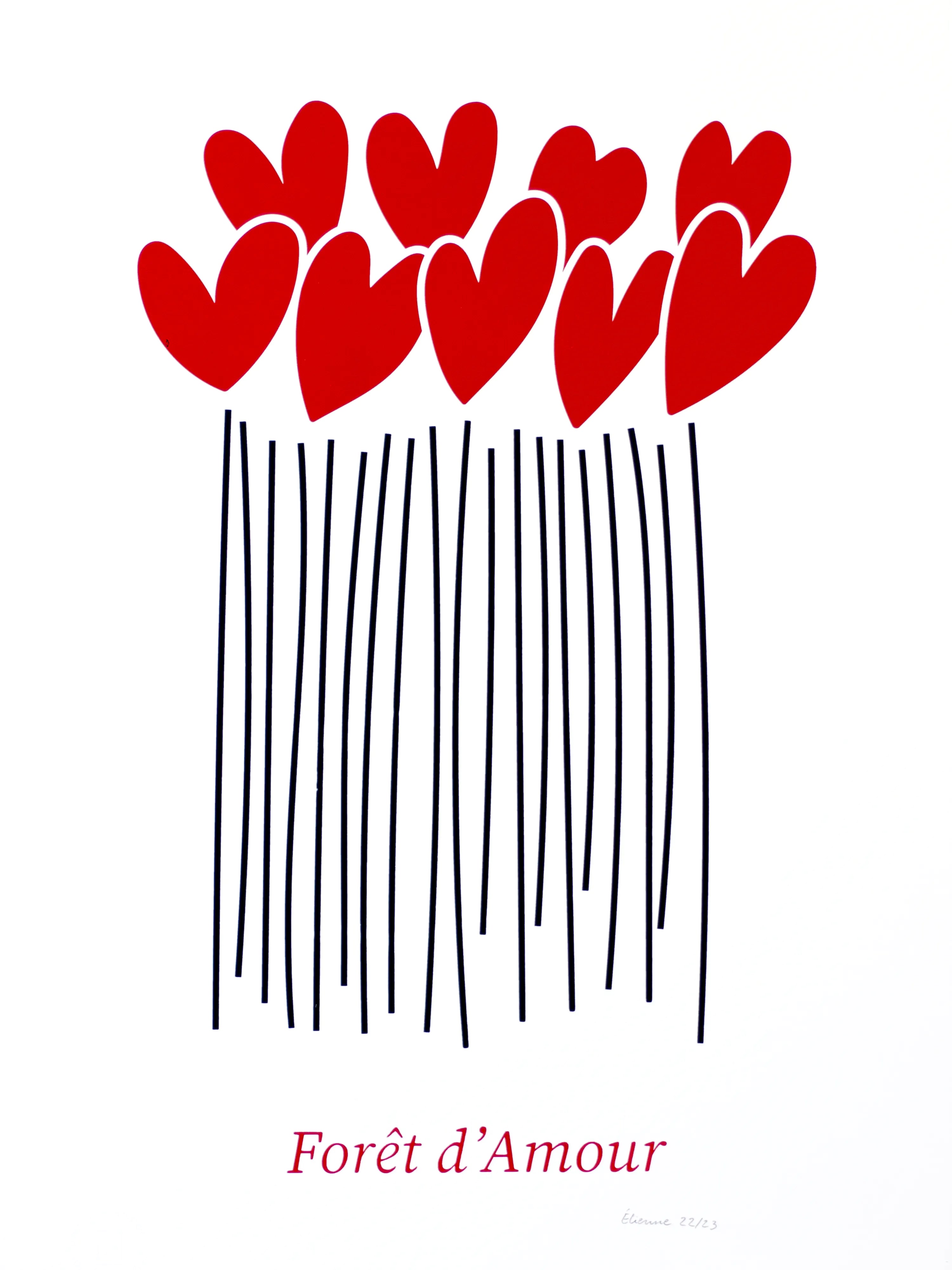 Forêt d'Amour – Sérigraphie le manoir aux histoires