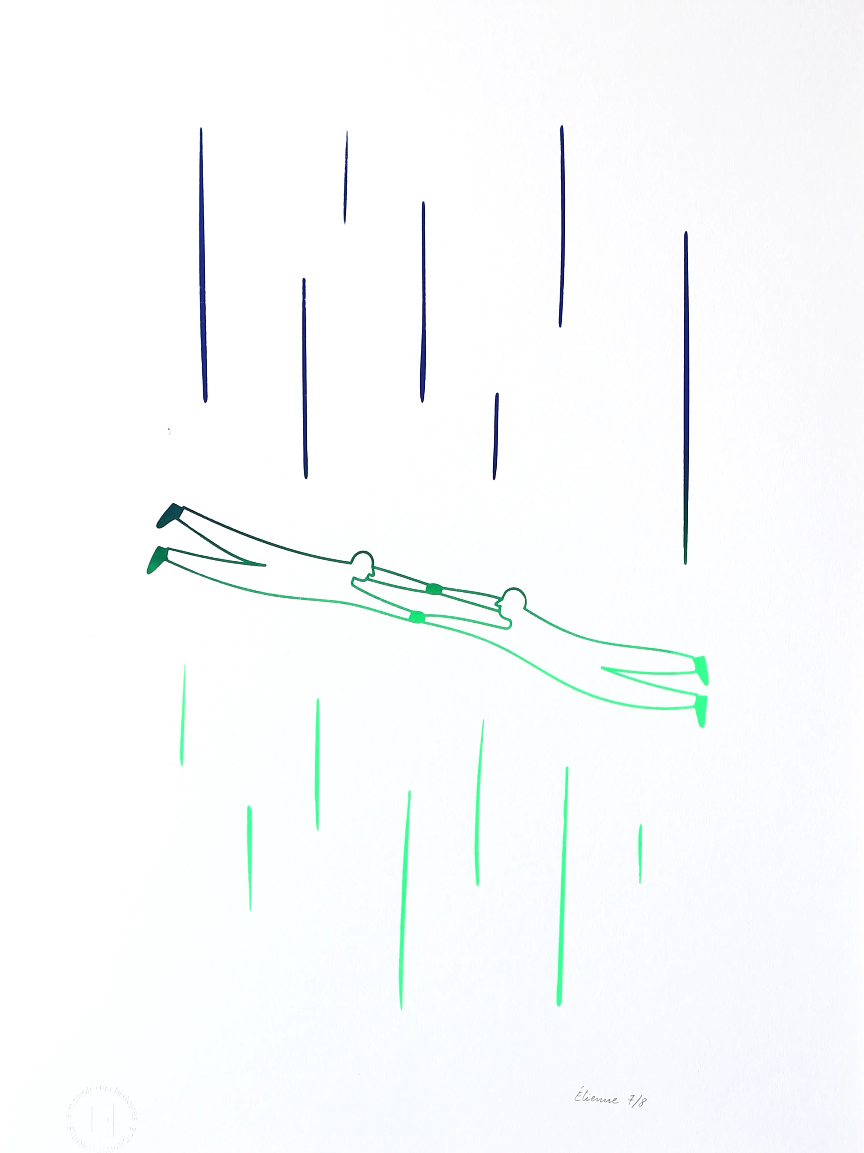 Sauter dans le vide à 2 – Sérigraphie le manoir aux histoires